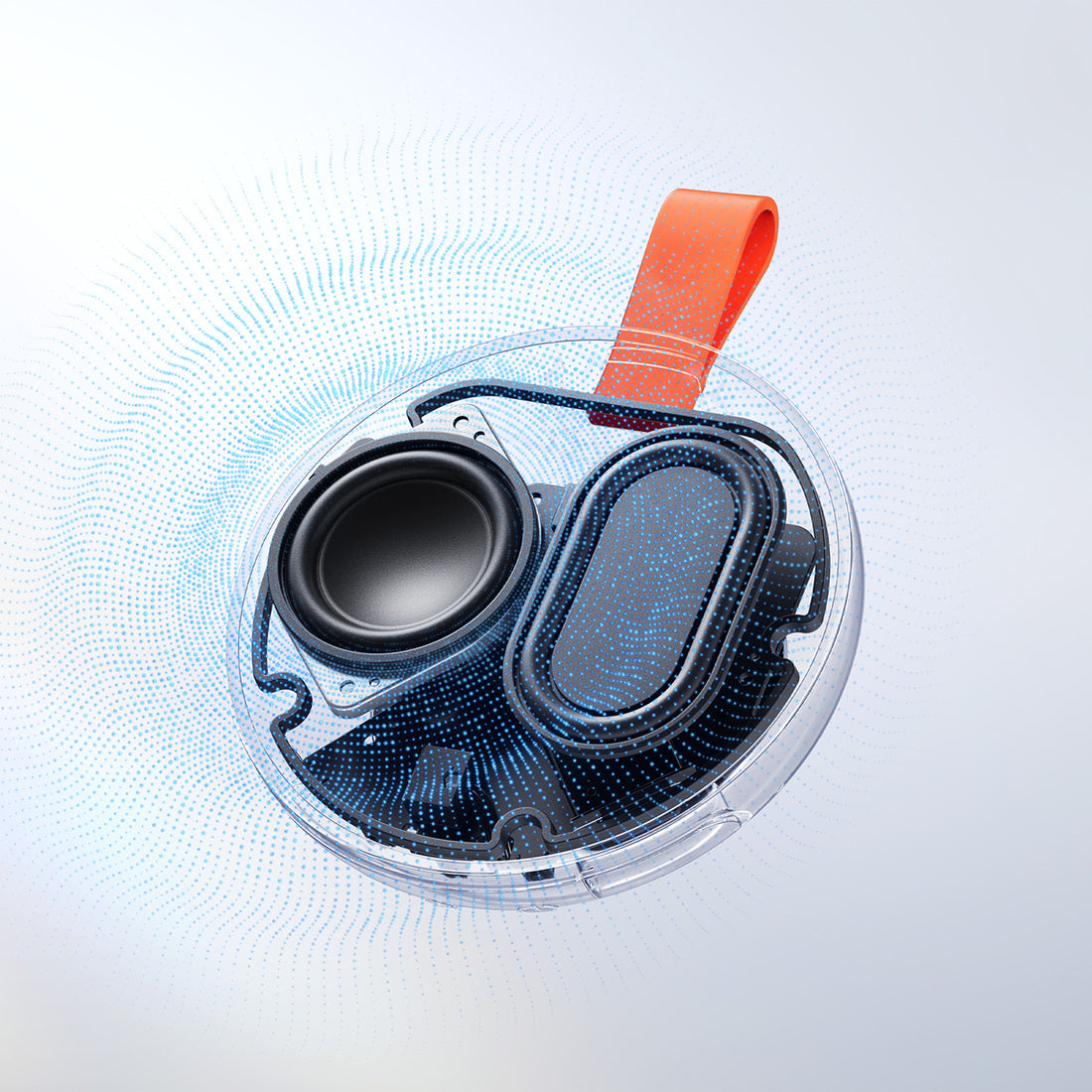Manufacturer illustration of the Essential speaker driver and passive radiator