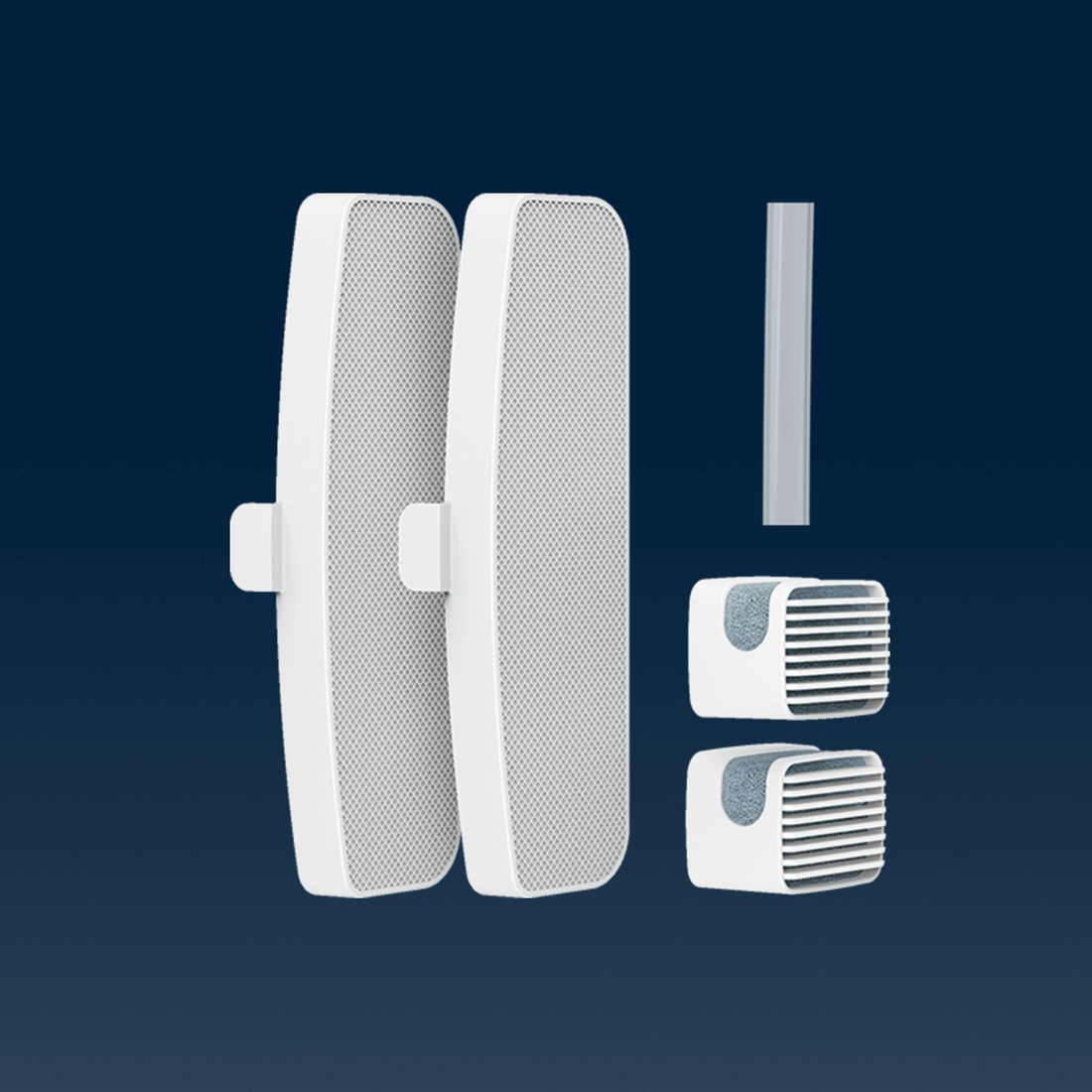Complete Xiaomi filter set with two main filters, two pre-filters and one water pipe