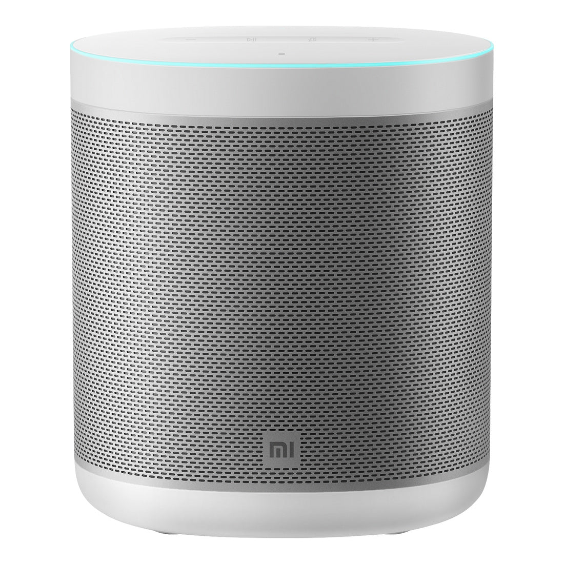 White Xiaomi Mi Smart Speaker L09G front view on white background