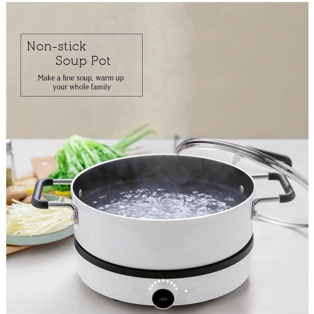 Zhiwuzhu Mijia 26cm non-stick soup pot – soup pot in use, cooker not included