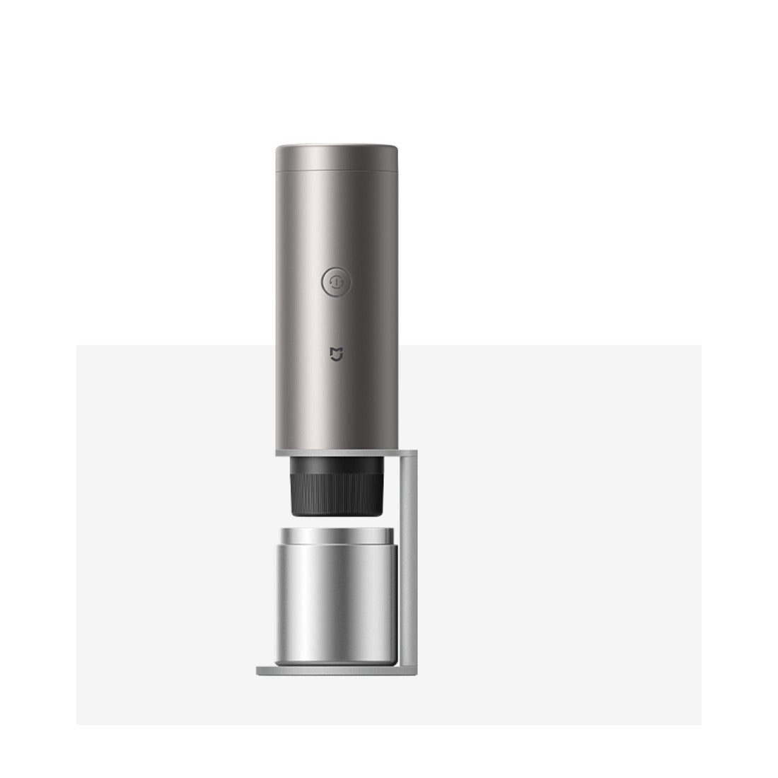 Xiaomi Mijia CMP001-B portable coffee machine in grey with stand and cup