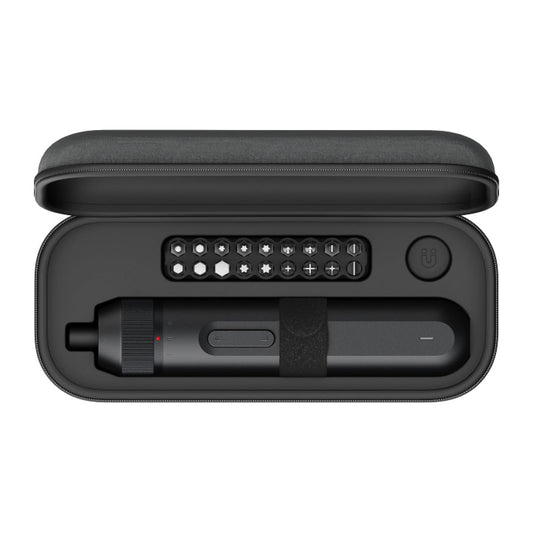 Mijia Electric Straight Screwdriver with 18 bits and case centered on white