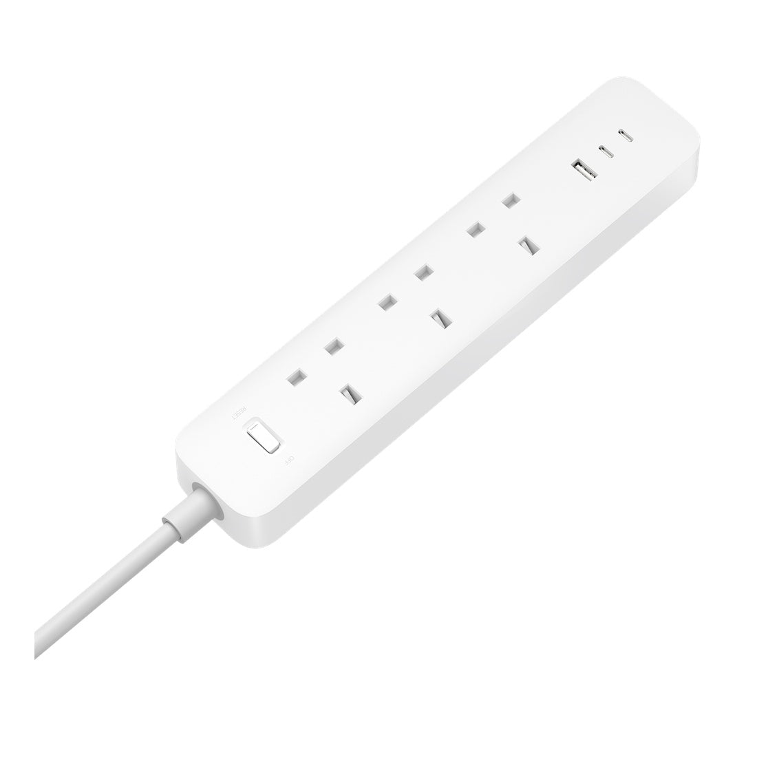 Xiaomi 20W Power Strip UK white with three Type G outlets and USB ports