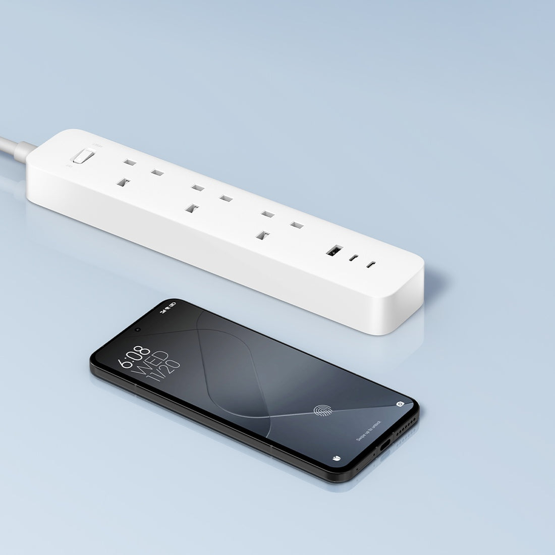 Xiaomi 20W Power Strip USB phone charging illustration