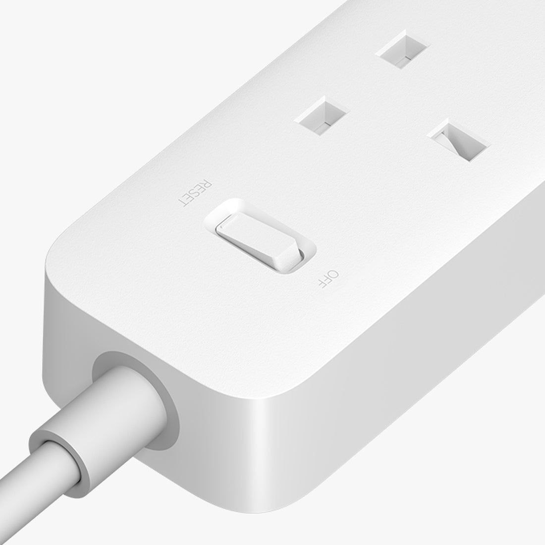 Xiaomi 20W Power Strip overload reset switch close-up