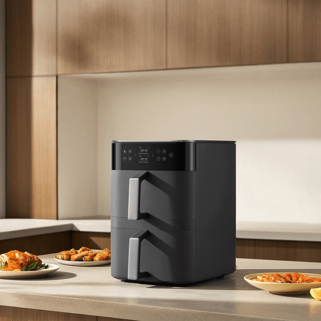 Xiaomi Double Stack Air Fryer 12L on a kitchen countertop