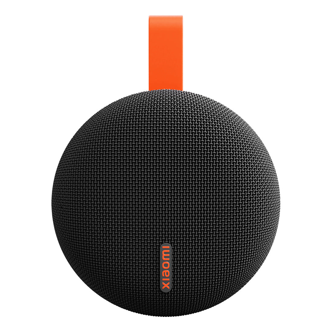 Xiaomi Bluetooth Speaker Essential black with orange loop on white background