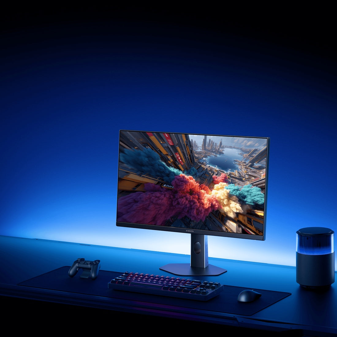 Xiaomi G24i 2026 desktop gaming setup; accessories sold separately