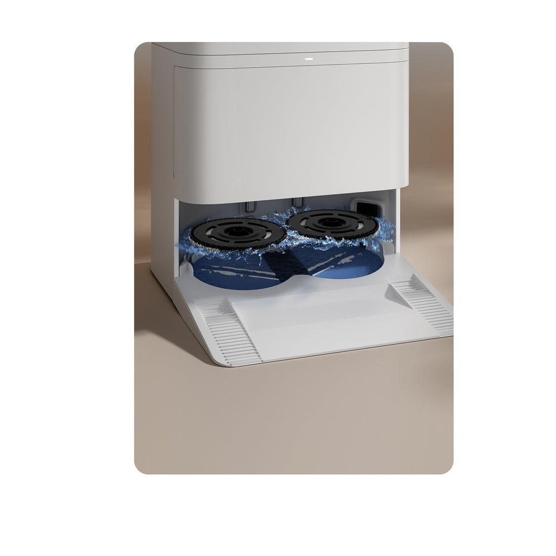 Xiaomi H50 station washing the dual rotary mop pads