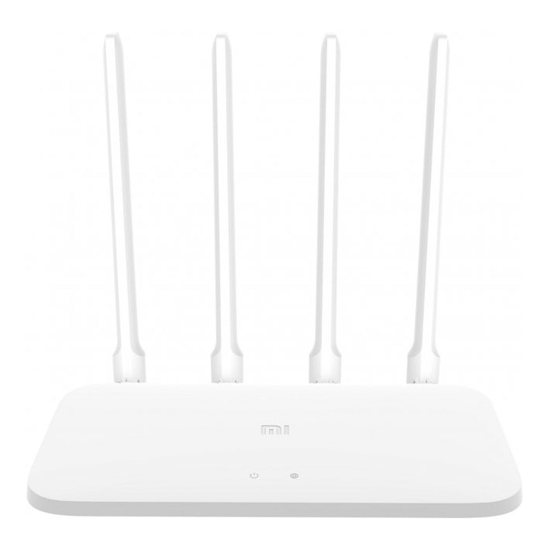 Xiaomi Mi Router 4A R4AC white with four antennas on a white background