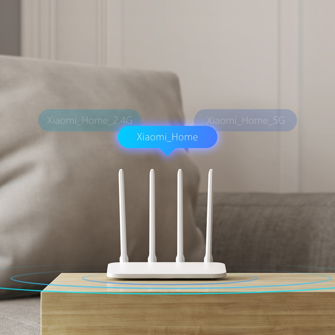 Xiaomi Mi Router 4A dual-band home Wi-Fi illustration