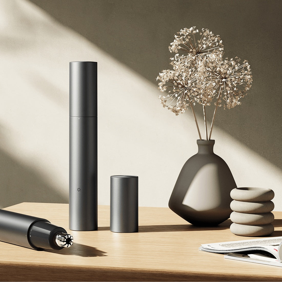 Xiaomi Nose Hair Trimmer on a bathroom counter