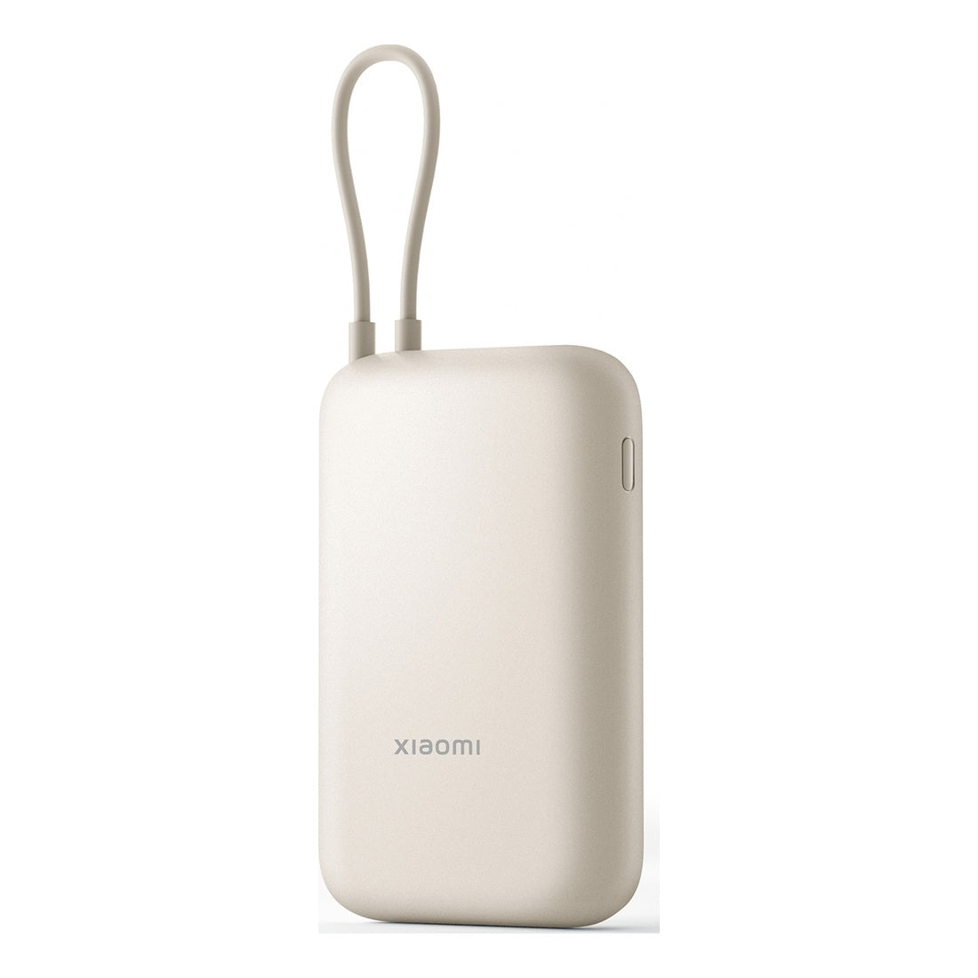 Xiaomi Power Bank 10000mAh Integrated Cable Tan front view