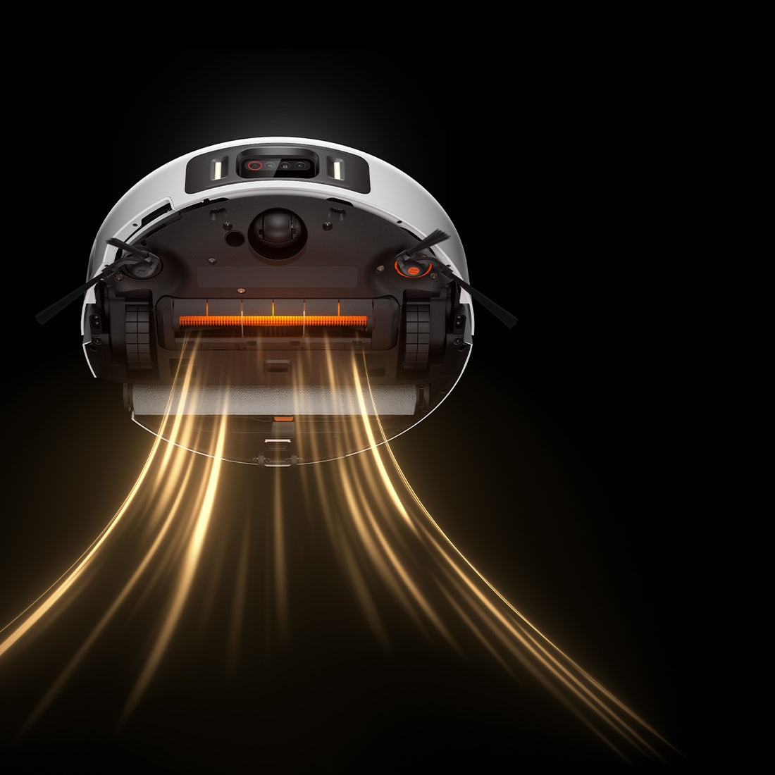 Xiaomi Robot Vacuum 6 Pro underside and suction airflow illustration