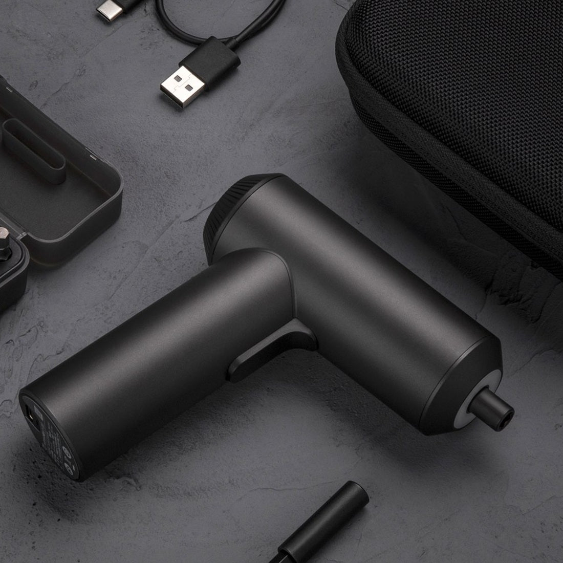 Mijia 3.6V screwdriver with charging cable bit case and storage pouch