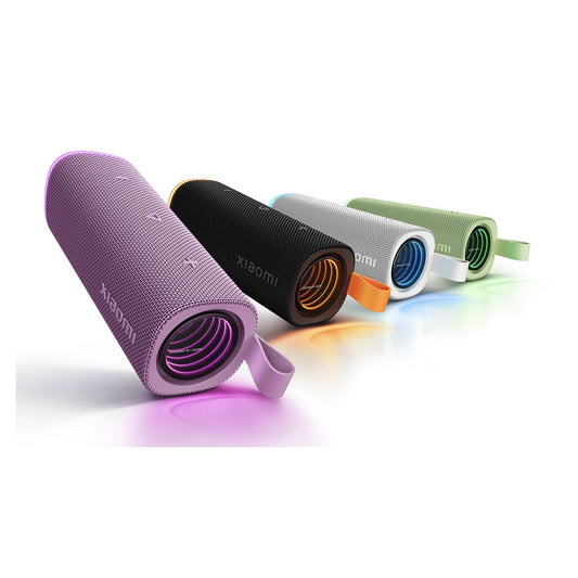 Xiaomi Sound Play 18W speaker in purple, black, white and green; one speaker in selected colour included