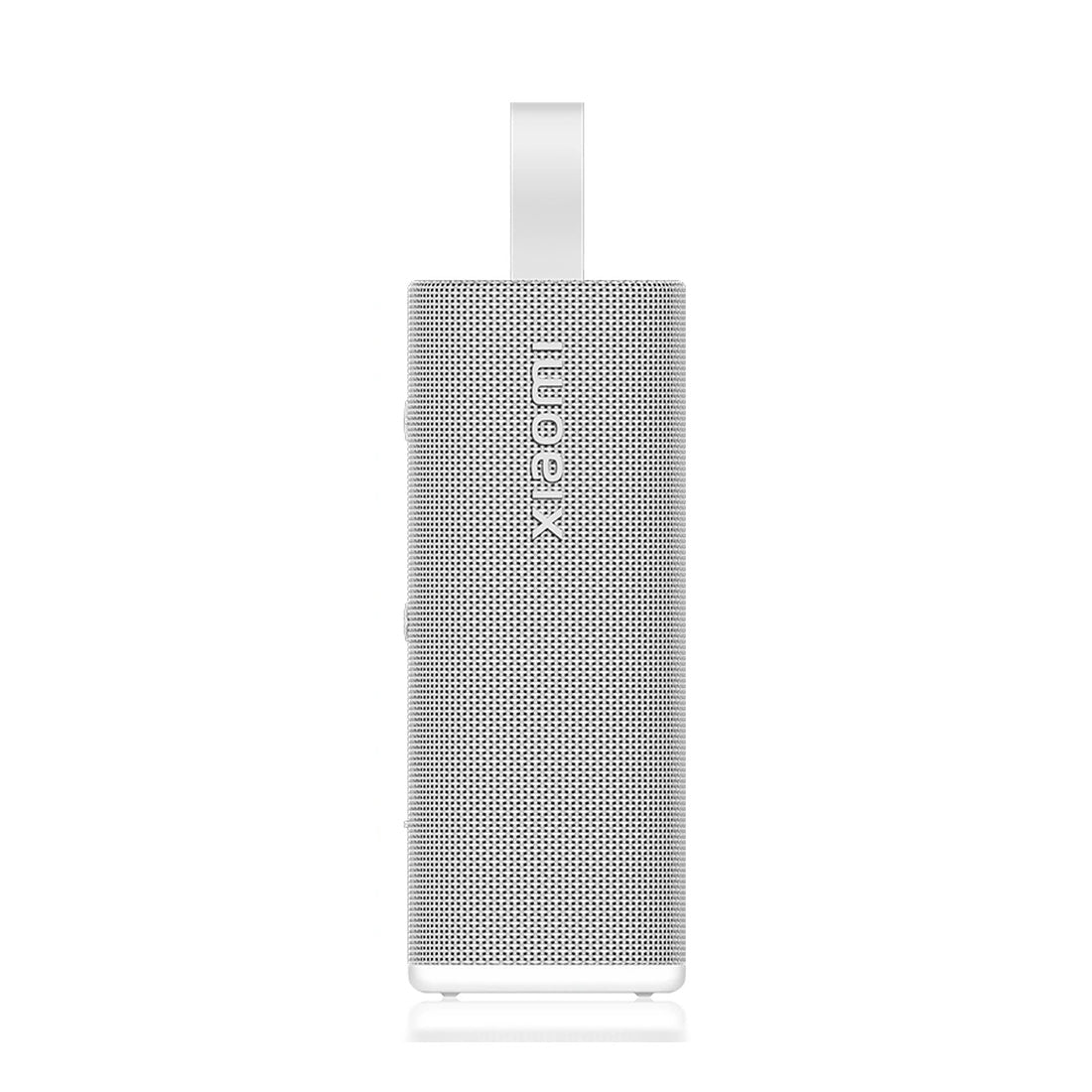 Xiaomi Sound Play portable Bluetooth speaker in white on white background
