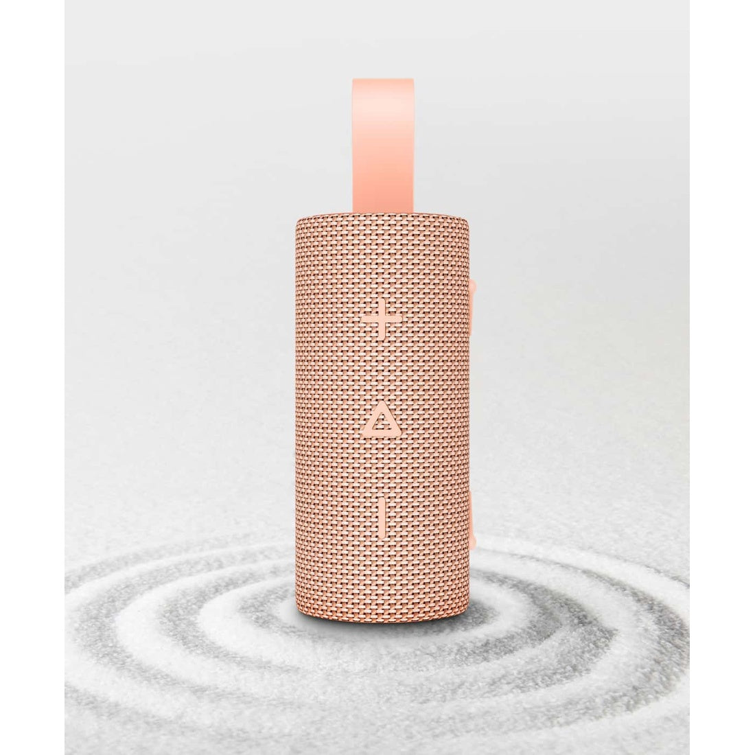 Pink Xiaomi Sound Pocket front controls and fabric finish