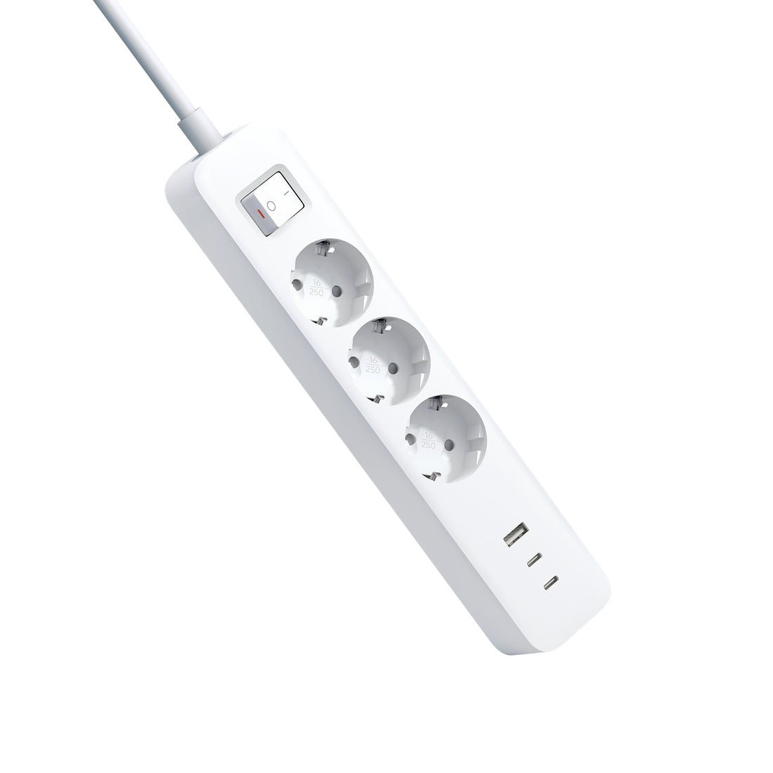 Xiaomi 20W Power Strip white with three European round-pin sockets