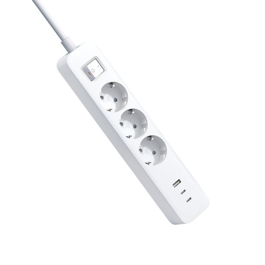 Xiaomi 20W Power Strip white with three European round-pin sockets